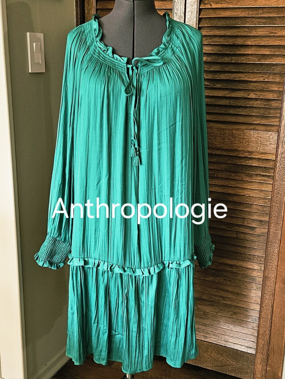 NWT Guilia Mini Swing Dress in Green by Anthropologie.